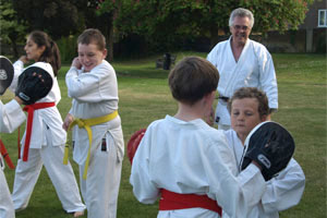 Juniors Karate Training on Grass
